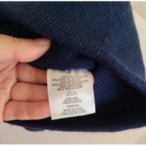 Boys Graphic Pizza Navy Blue Warm Fall Winter Beanie Toque Hat and Glove Set - Picture 2 of 4